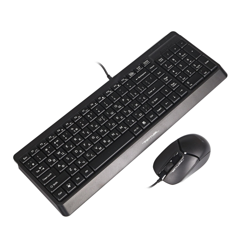 Комплект (клавіатура, миша) A4Tech F1512 Black