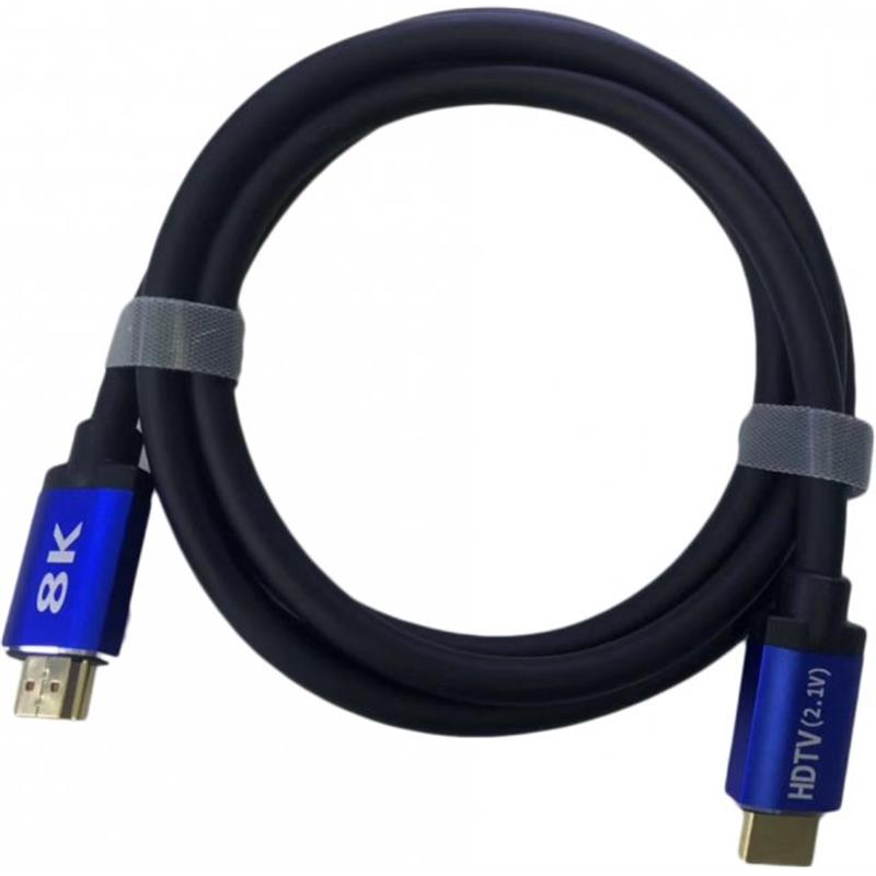 Кабель ATcom HDMI - HDMI V 2.1 (M/M), Real 8K 48Gbps, 5 м, Black/Blue (88855)