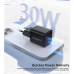 Мережевий зарядний пристрій Choetech (USB-C+USB-A) Black (PD5012-EU-BK)