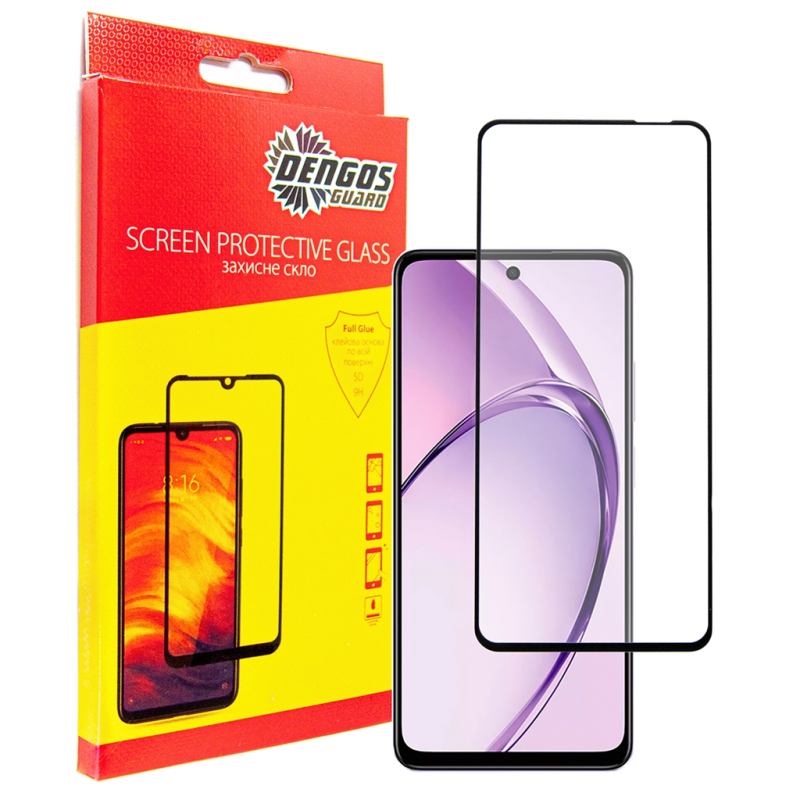 Захисне скло Dengos для Oppo A5i Black Full Glue (TGFG-405)