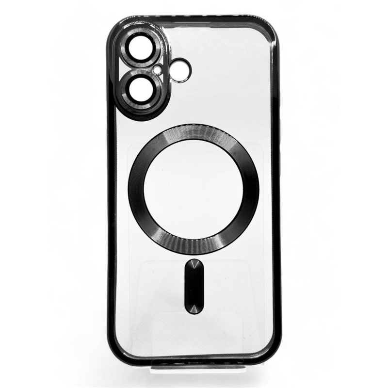 Чохол-накладка BeCover TPU Chrome Case MagSafe для Apple iPhone 16 Plus Black (712075)