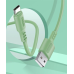 Кабель ColorWay USB - USB Type-C (M/M), soft silicone, 2.4 А, 1 м, Green (CW-CBUC042-GR)