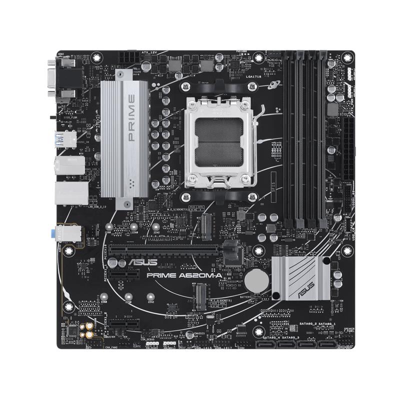 Материнcька плата ASUS PRIME A620M-A-CSM sAM5 A620 4xDDR5 HDMI DP D-Sub mATX