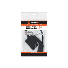 Адаптер REAL-EL HDMI - VGA (M/F), 0.15 м, чорний (EL123500020) 
