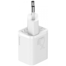 Мережевий зарядний пристрій Baseus Super Si Quick Charger 1C (1USB-C) 25W White (CCSP020102)