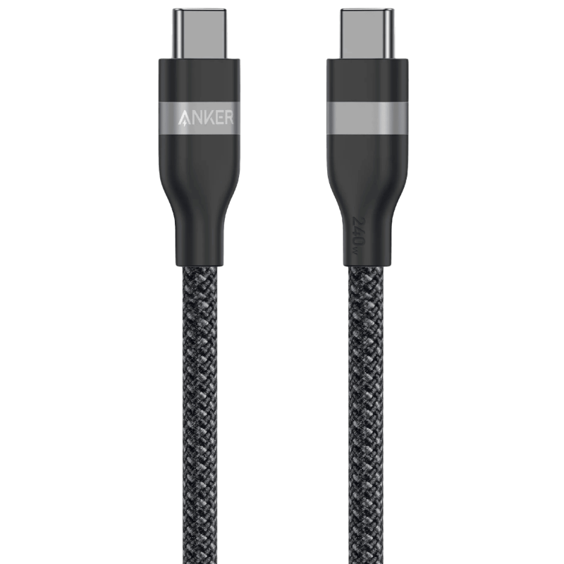Кабель Anker Upcycled-Braided USB-C - USB-C (M/M), 240W, 0.9 м, Black (A82E2H11)