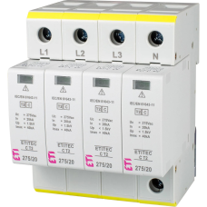 Обмежувач перенапруги ETI ETITEC C T2 275/20 (4+0) 4p (2440395)