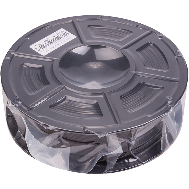 PLA-пластик PowerPlant Filament для 3D-принтера 1.75 мм 1 кг, чорний (PT812936)