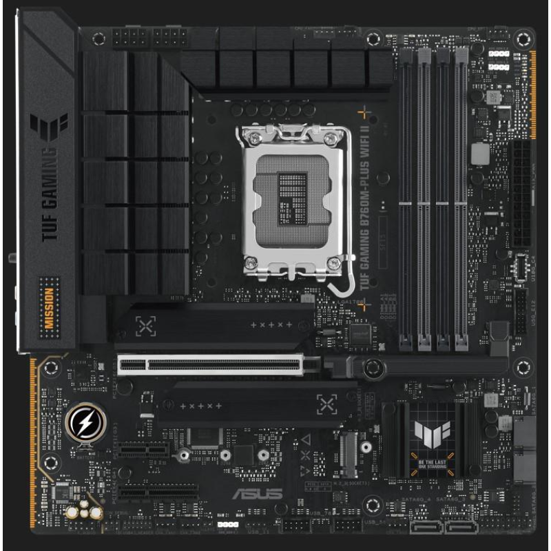 Материнcька плата ASUS TUF GAMING B760M-PLUS WIFI II s1700 B760 4xDDR5 M.2 HDMI DP Wi-Fi BT mATX