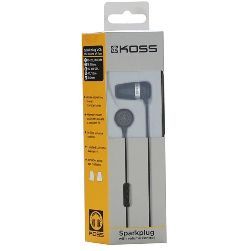 Навушники KOSS Sparkplug Black (196908.101)