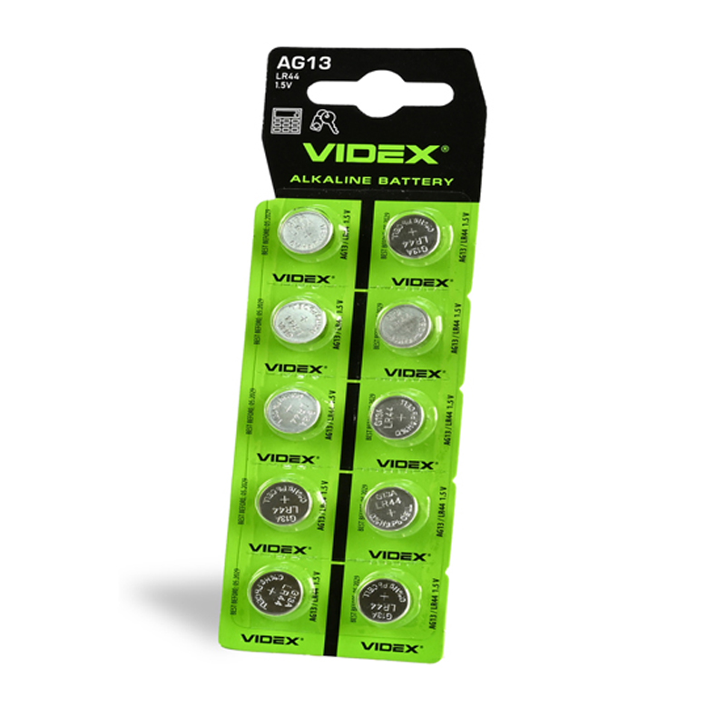 Батарейка Videx Alkaline AG13/LR44 BL 10 шт.