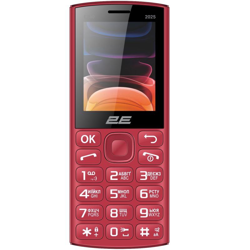 Мобiльний телефон 2E E240 2025 Dual Sim Red (794300867219)