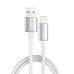 Кабель ColorWay USB - Lightning (M/M), zinc alloy braided, 3А, 2 м, White (CW-CBUL099-WT)
