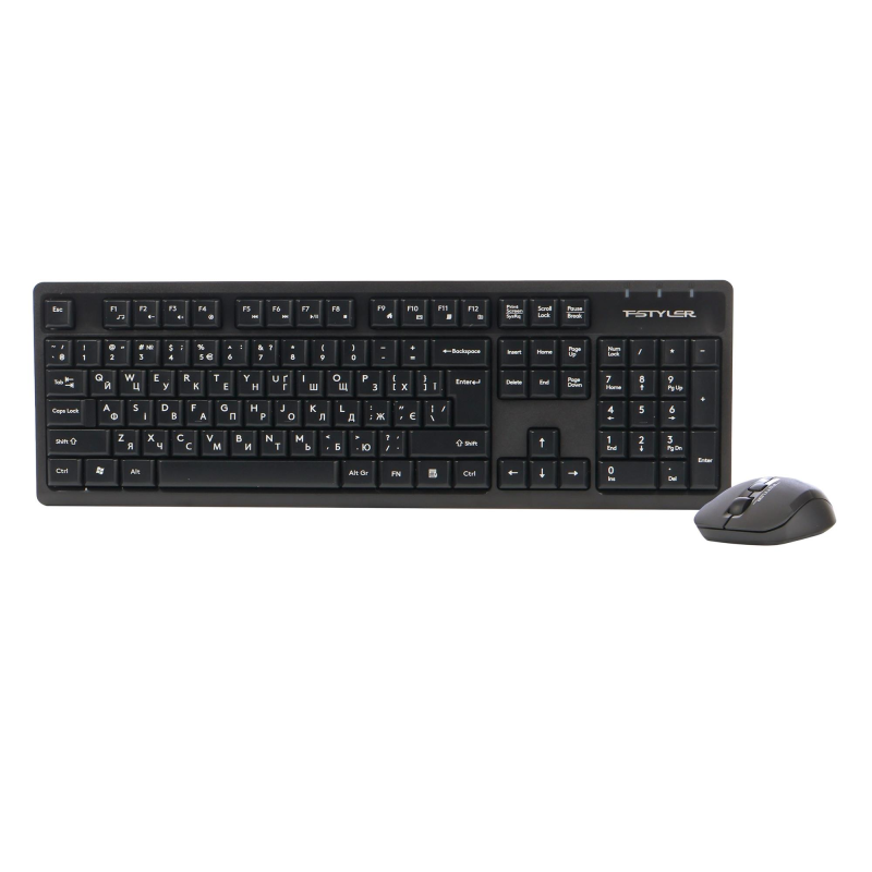 Комплект (клавіатура, миша) бездротовий A4Tech FG1200S Black