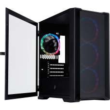 Корпус 1stPlayer T4-G-BK-4FS7 Black