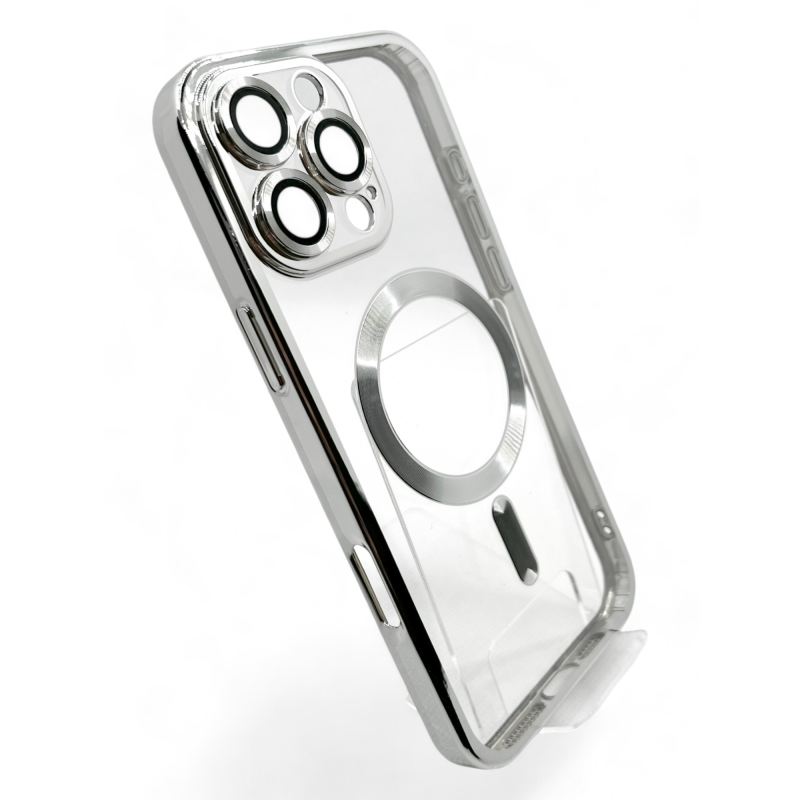 Чохол-накладка BeCover TPU Chrome Case MagSafe для Apple iPhone 16 Pro Silver (712083)