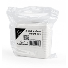 Розетка Cablexpert (NCAC-2F5E-01) 2хRJ-45, Cat5Е, зовнішня, біла