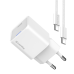 Мережевий зарядний пристрій ColorWay GaN Mini 35W PD Port PPS USB-C White (CW-CHS056PDC-WT) + кабель USB Type-C