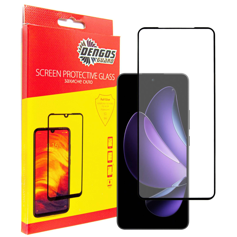 Захисне скло Dengos для Oppo Reno13 F 4G Black Full Glue (TGFG-395) 