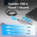 Кабель Vention USB Type-C - USB Type-C (M/F), 100W, 5A, 0.5 м, Black (TRFBD)