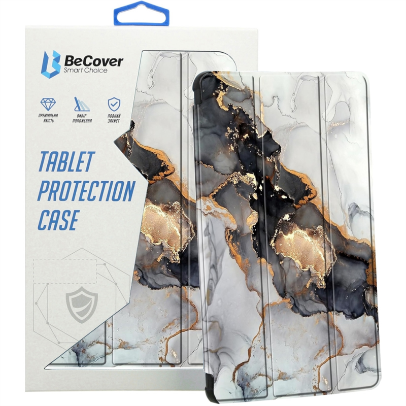 Чохол-книжка BeCover Soft Edge TPU для Xiaomi Redmi Pad SE 8.7 Gray Marble (712575)