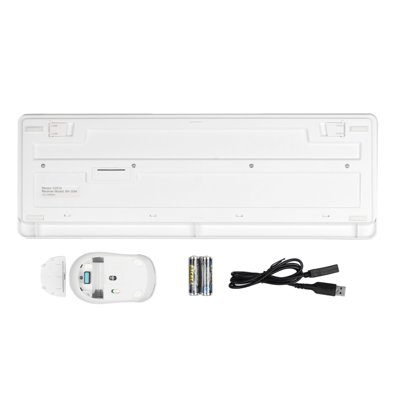 Комплект (клавіатура, миша) бездротовий A4Tech FG1012 White