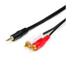 Аудіо-кабель  Atcom (10708) mini-jack 3.5мм(M)-2xRCA-тюльпан(M) 3м пакет