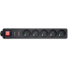 Мережевий фільтр EnerGenie SPG5-C-5 5 розеток, 1,5 м, Black