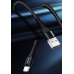 Кабель ColorWay USB - Lightning (M/M), nylon, 2.4 А, 1 м, Black (CW-CBUL045-BK)