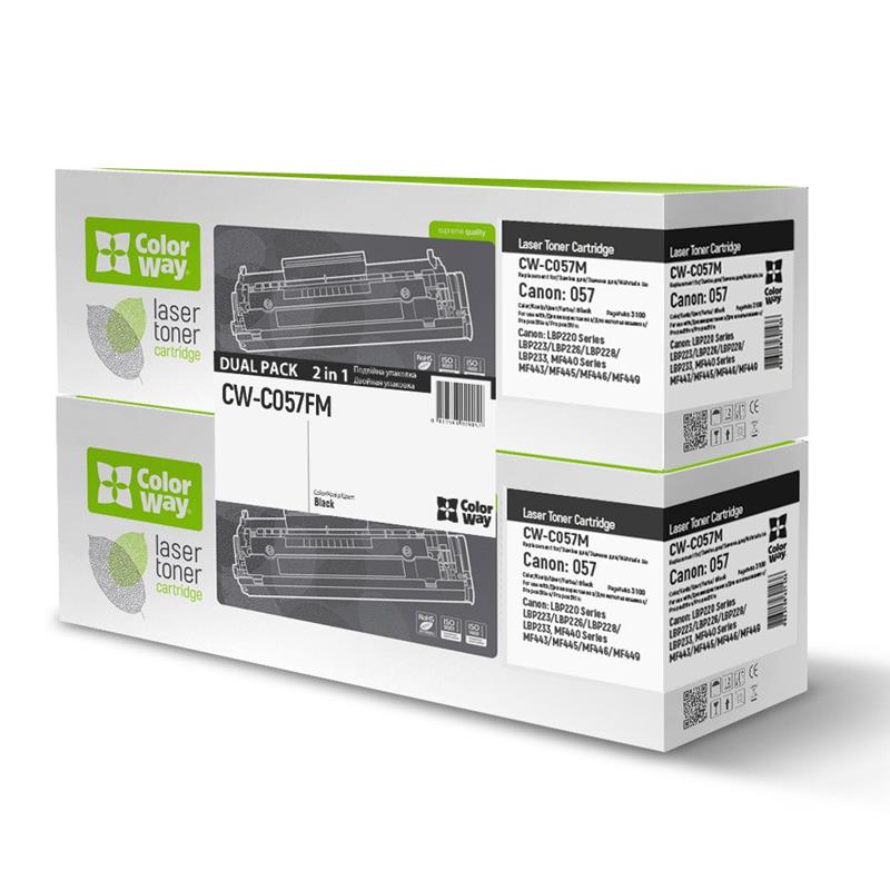 Картридж ColorWay (ColorWay-C057FM) Canon LBP223dw/226dw/228x/MF443dw/445dw/446x/449x (Canon 057) Dual Pack