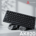 Клавіатура Ajazz AK820 Red Switch Black USB-C (AK820-R-B)