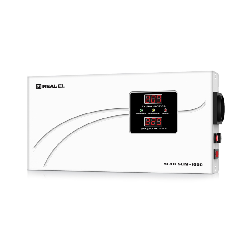 Стабілізатор REAL-EL Stab Slim-1000 White