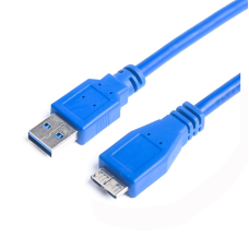 Кабель Prologix для зовнішніх жорстких дисків USB-A 3.0 для USB Micro-B 3 м, 5 Гбіт/с, синій (PR-USB-P-12-30-3m)