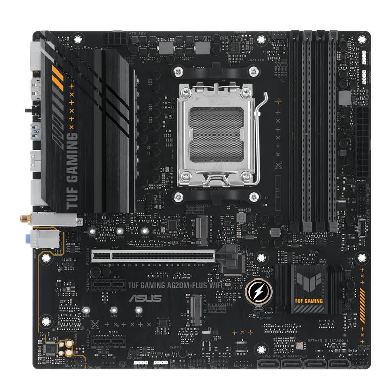 Материнcька плата ASUS TUF GAMING A620M-PLUS WIFI sAM5 A620 4xDDR5 HDMI DP Wi-Fi BT mATX