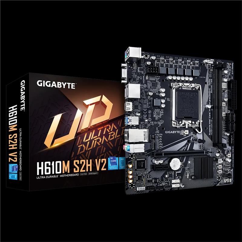 Материнська плата GIGABYTE H610M S2H V2 s1700 H610 2xDDR5 M.2 HDMI D-Sub DP mATX