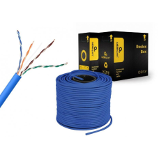 Кабель вита пара Cablexpert (UPC-5004E-SOL-B) CAT5e, алюміній під міддю (CCA з AWG24), неекранований, блакитний, 305м