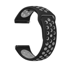 Ремінець BeCover Nike Style для Xiaomi Amazfit Bip/Bip Lite/Bip S Lite/GTR 42mm/GTS/TicWatch S2/TicWatch E Black-Grey (705702)