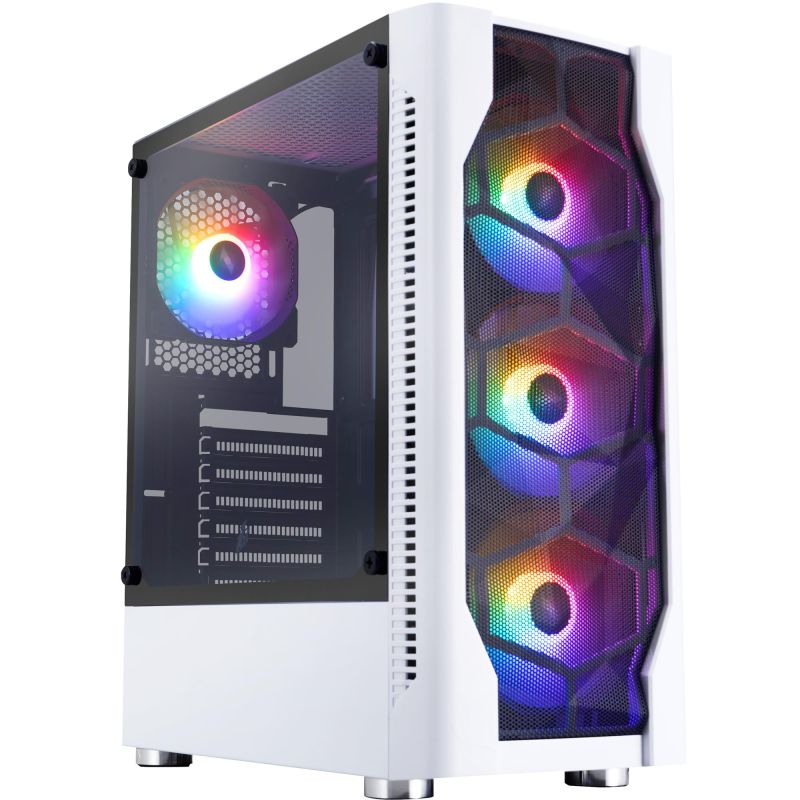 Корпус 1stPlayer D4-WH-4F1-W White без БЖ