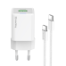 Мережевий зарядний пристрій ColorWay GaN Mini 20W PD Port PPS USB (Type-C PD + USB QC4.0) White (CW-CHS062PDC-WT) + кабель Type-C