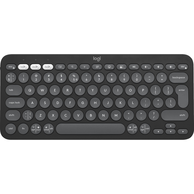 Клавiатура бездротова Logitech Pebble Keys 2 K380s Graphite (920-011851)