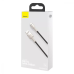 Кабель Baseus Cafule Metal USB - Lightning (M/M), 2.4A, 1 м Black (6953156202245)