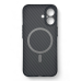Чохол-накладка BeCover Carbonite Case MagSafe для Apple iPhone 16 Black (712067)