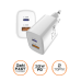 Мережевий зарядний пристрій Sigma mobile X-power 33W GaN, PD, QC (1xUSB-C + 1xUSB-A) White (PS33-01)