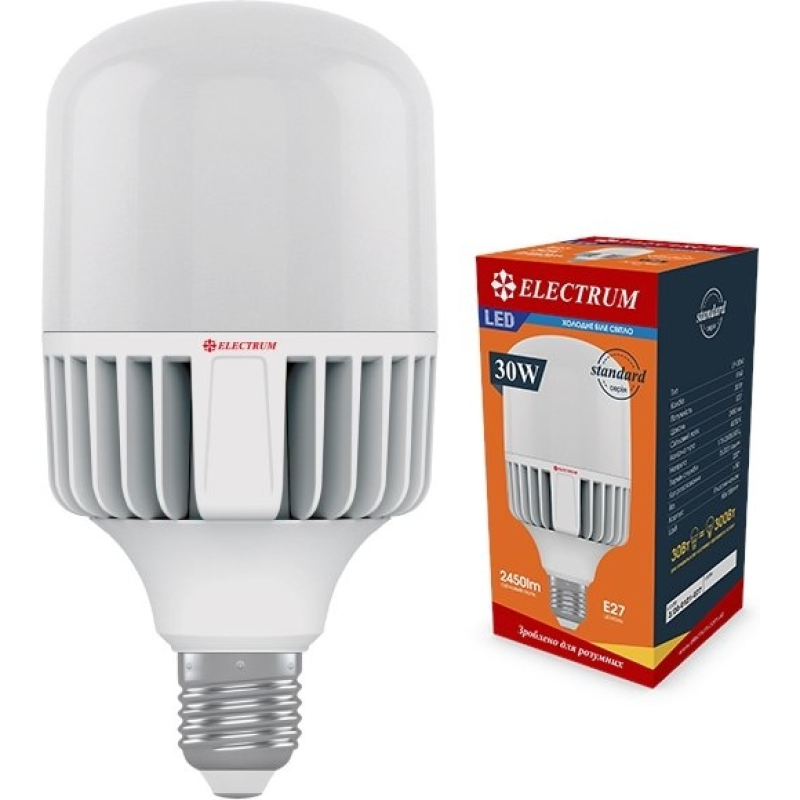 Лампа світлодіодна промислова Electrum 30W E27 4000K (A-LP-1947)