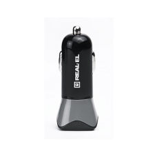 Автомобільний зарядний пристрій REAL-EL CA-30 QC3.0 (1USBx3A) Black/Grey