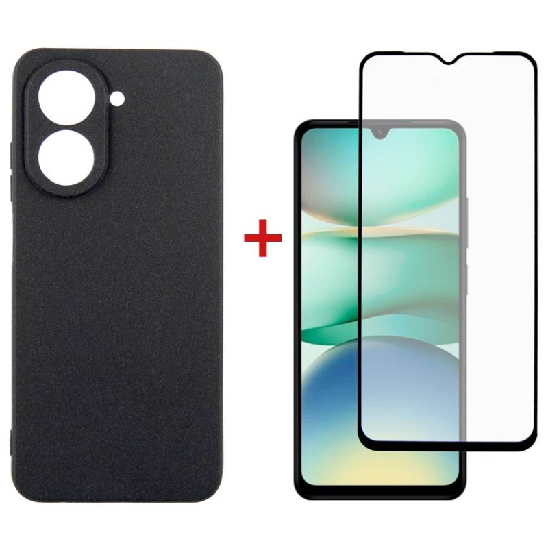 Чохол-накладка Dengos для Xiaomi Redmi A5 Black Full Glue (DG-KM-152) + захисне скло