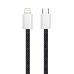 Кабель ColorWay USB Type-C - Lightning (M/M), (braided cotton) (PD Fast Charging 27W), 2 м, Black (CW-CBPDCL068-BK)