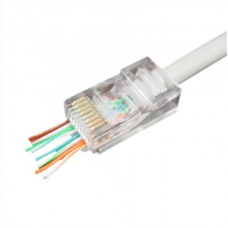 Конектор RJ 45 Cablexpert (LC-PTU-01/100) з наскрізними отворами (100 шт/уп)