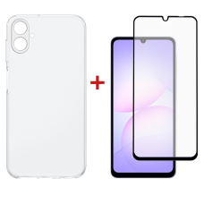 Чохол-накладка Dengos Soft для Samsung Galaxy A07 SM-A075 Clear (DG-KM-170) + захисне скло