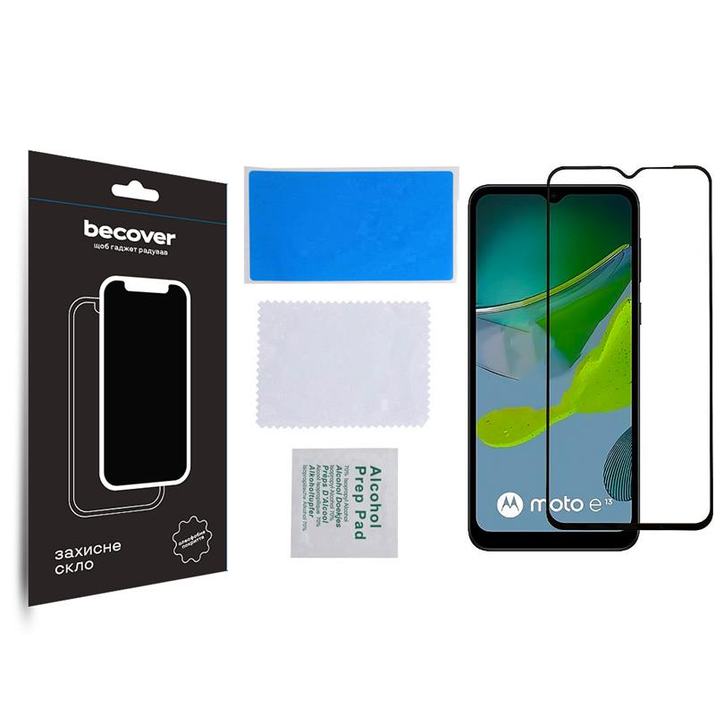 Захисне скло BeCover для Motorola Moto E13 Black (708843)